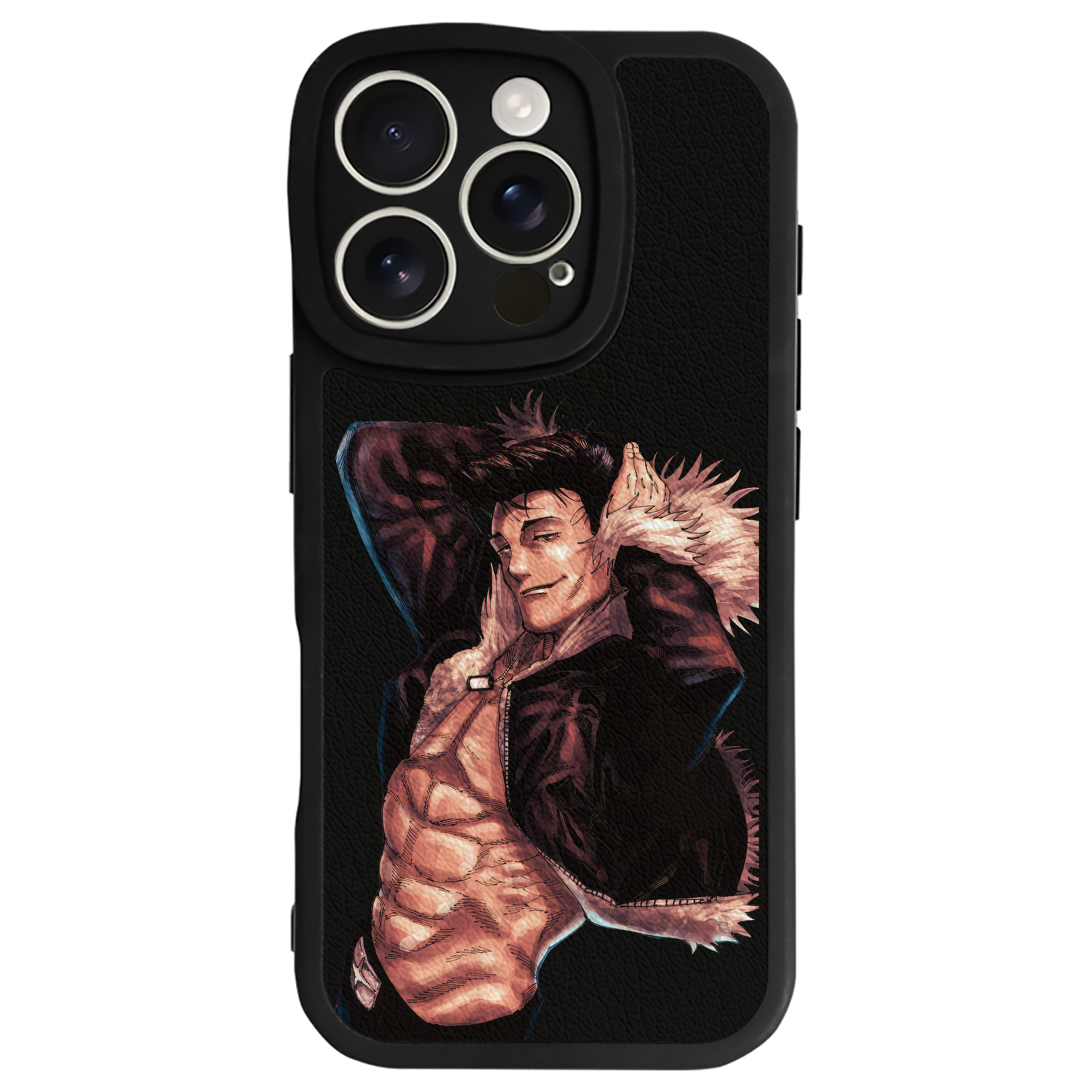（画像用） 呪術廻戦 Jujutsu Kaisen 【iPhone 16シリーズ対応】シリコンスマホケース（レザー調） 材質：シリコン